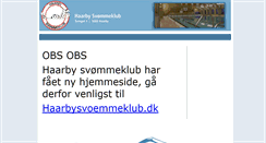 Desktop Screenshot of haarbysvoemmeklubdk.vip.web-selv.dk