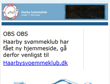 Tablet Screenshot of haarbysvoemmeklubdk.vip.web-selv.dk